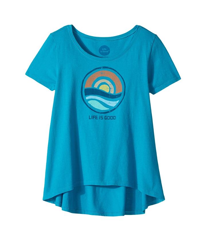 Life Is Good Kids - Color Block Sunrise Scoop Neck Swing Tee