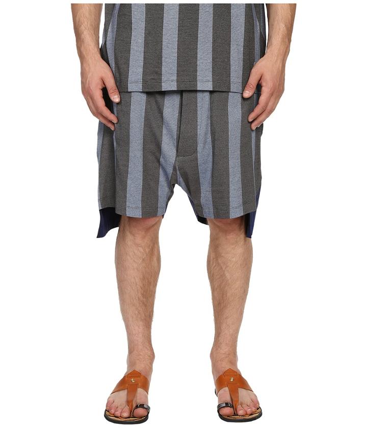 Vivienne Westwood - Printed Stripe Jersey Twist Seam Shorts