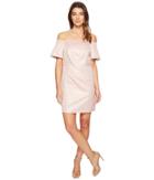 Laundry By Shelli Segal - Off The Shoulder Metallic Dot Jacquard Shift Dress