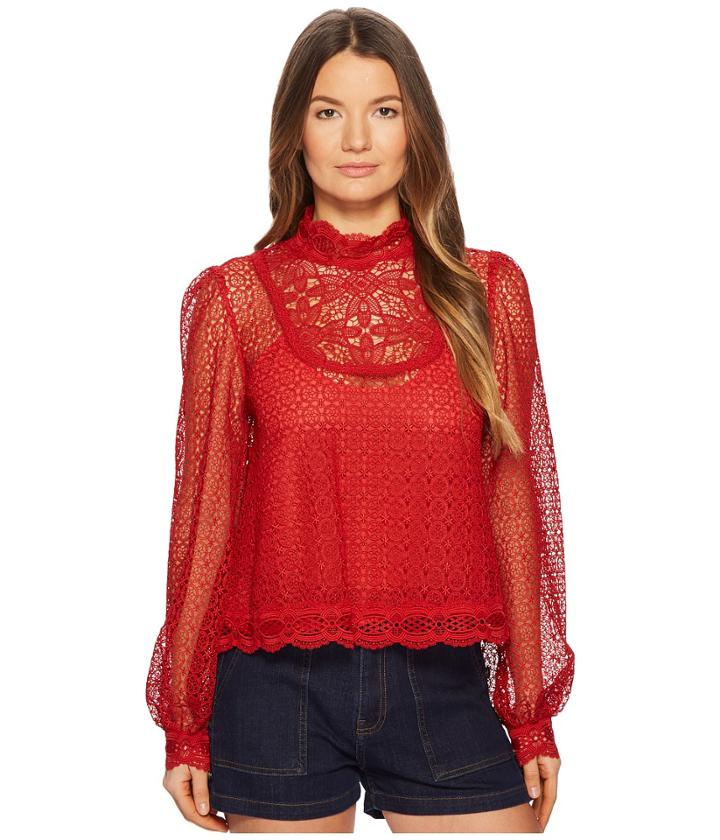 The Kooples - Vintage Lace Top With Buttons