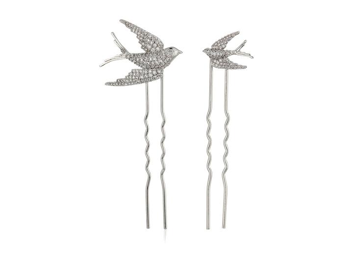 Betsey Johnson - Blue By Betsey Johnson Cz Stone Dove Hair Pin