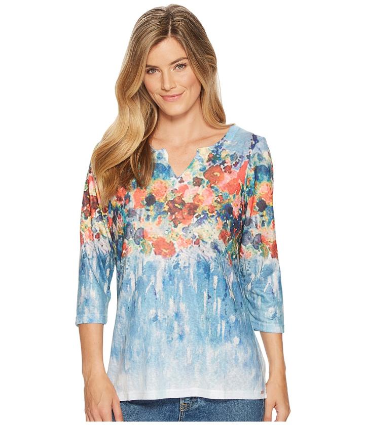 Fdj French Dressing Jeans - Garden Flowers Print V-neck Top