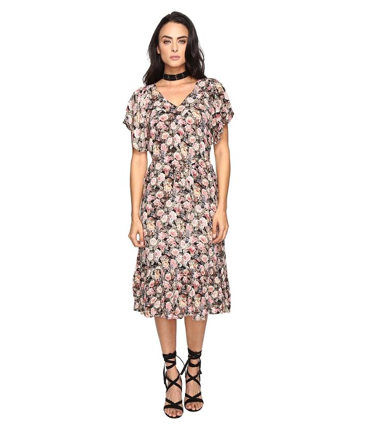 Brigitte Bailey - Jett V-neck Dress With Ruffle Bottom