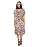 Brigitte Bailey - Jett V-neck Dress With Ruffle Bottom