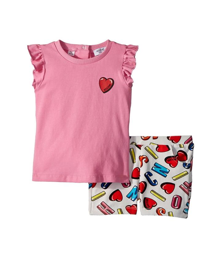 Moschino Kids - Logo Heart Graphic T-shirt Shorts Set