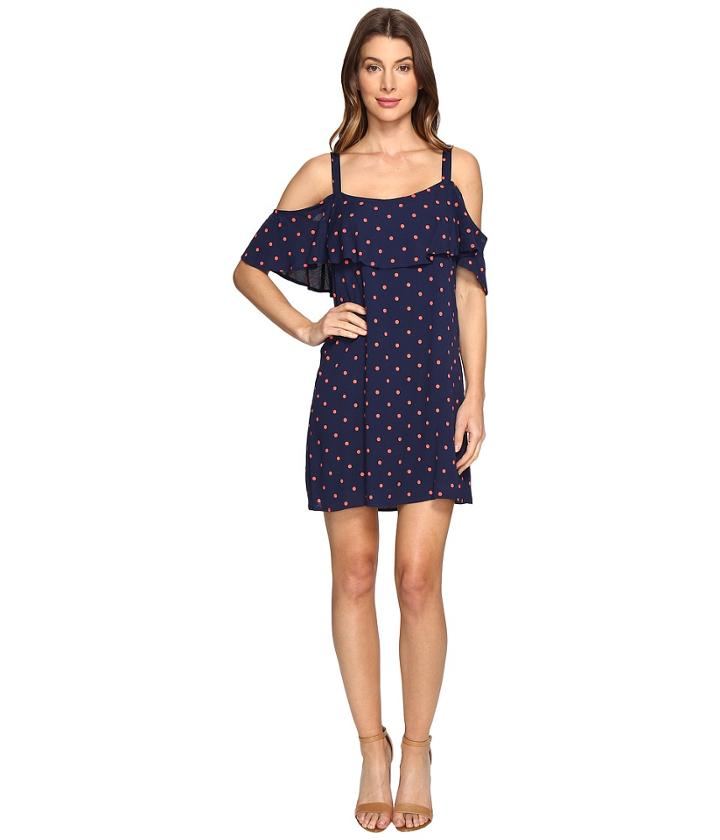 Splendid - Lacy Polka Dot Cold Shoulder Dress