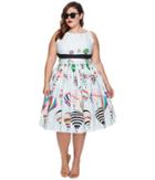 Unique Vintage - Plus Size Sleeveless Dolly Swing Dress