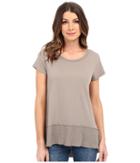 Dylan By True Grit - Soft Vintage Knit Short Sleeve Waffle Hem Tee