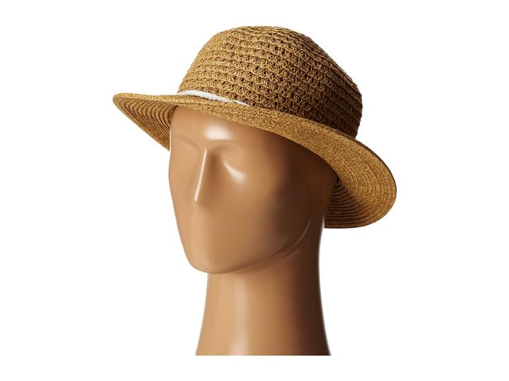 San Diego Hat Company Ubm4448 Ultrabraid Boater W/ Twisted Rope And Gold Chain Trim