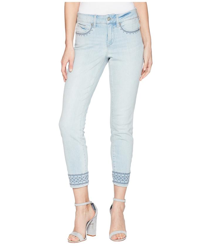 Nydj - Ami Skinny Ankle W/ Border Embroidered In Palm Desert