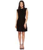 Cece - Cap Sleeve Multi Stitch Sweater Dress