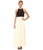 Jill Jill Stuart - Two-tone Pop Over 2-ply Crepe Gown