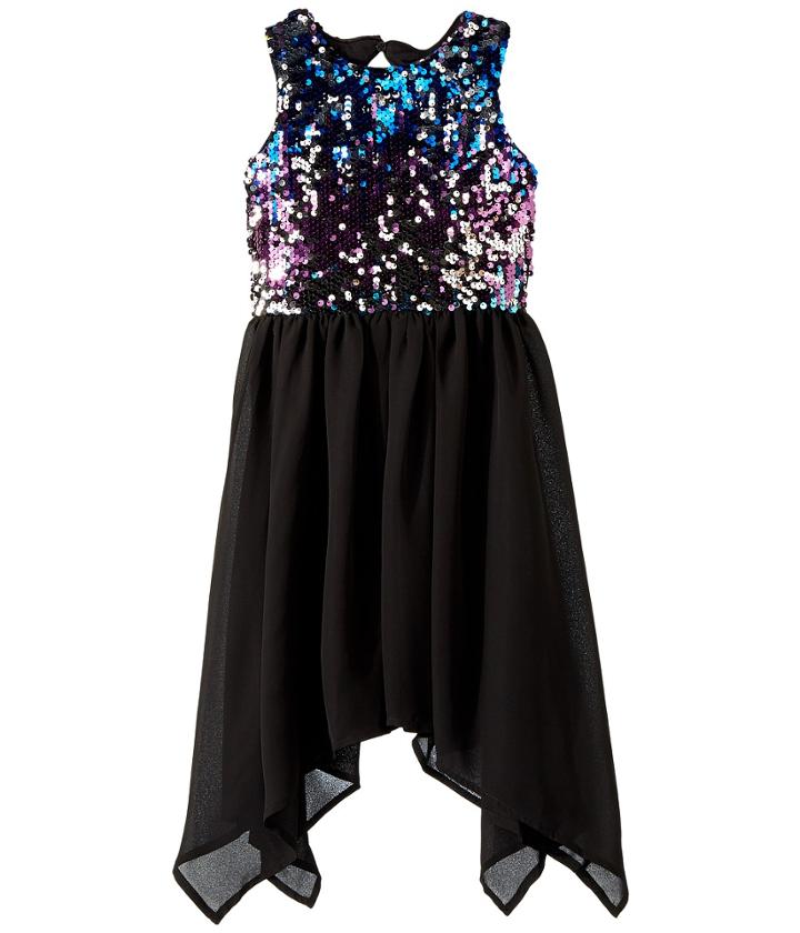 Us Angels - Sequin Bodice Skirt W/ Handkerchief Hemline
