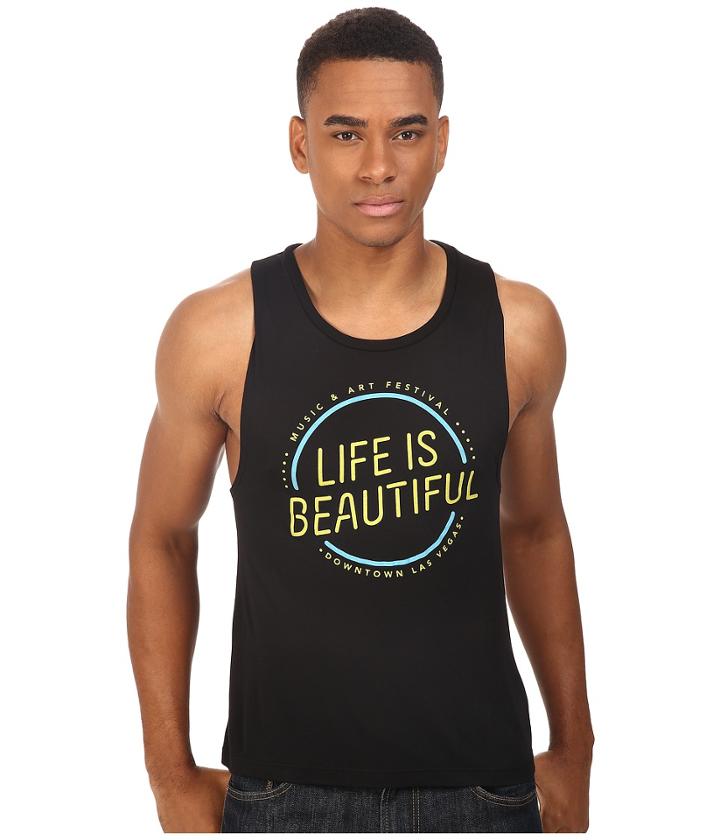 Life Is Beautiful - Circle Logo - Muscle Tank