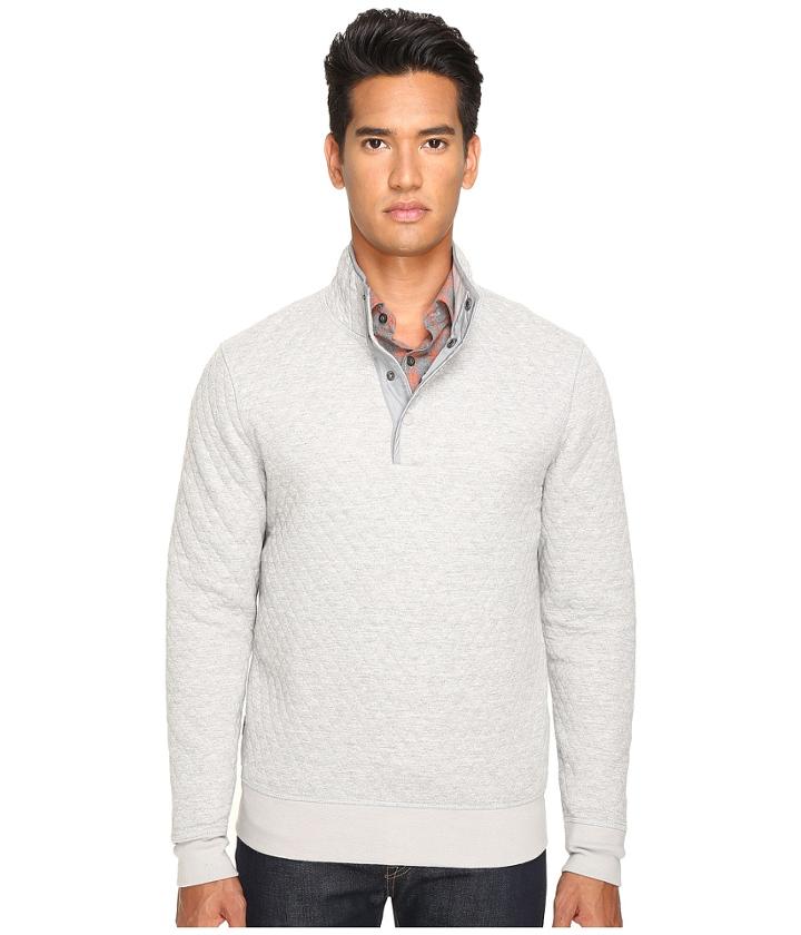 Jack Spade - Quilted Mock Neck Snap Pullover