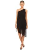 Aidan Mattox - One Shoulder Dramatic Fringe Cocktail Dress