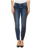 7 For All Mankind - Ankle Skinny W/ Piecing Cut Off Hem In Indigo Sulphur