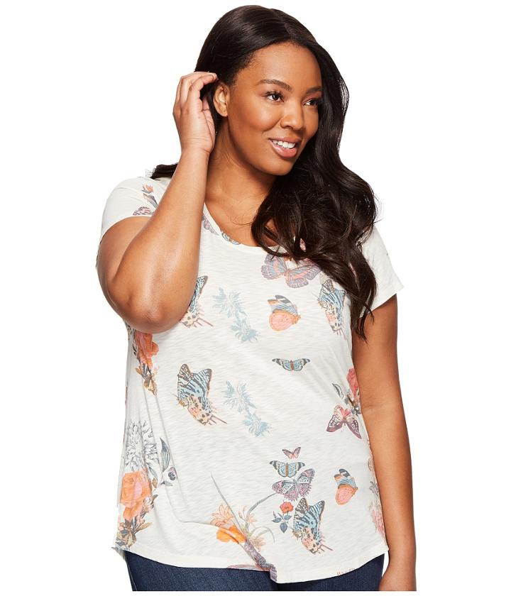 Lucky Brand - Plus Size Crazy Butterfly Tee