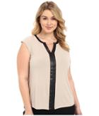 Calvin Klein Plus - Plus Size Sleeveless V-neck Chain Top