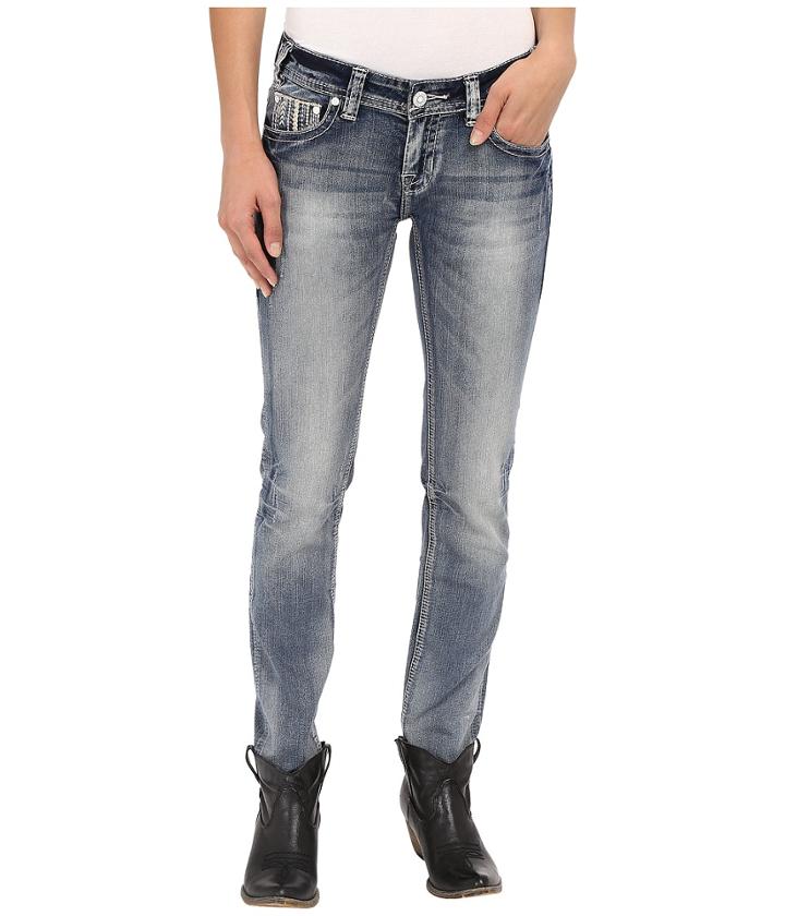 Rock And Roll Cowgirl - Low Rise Skinny In Light Vintage W0s7386