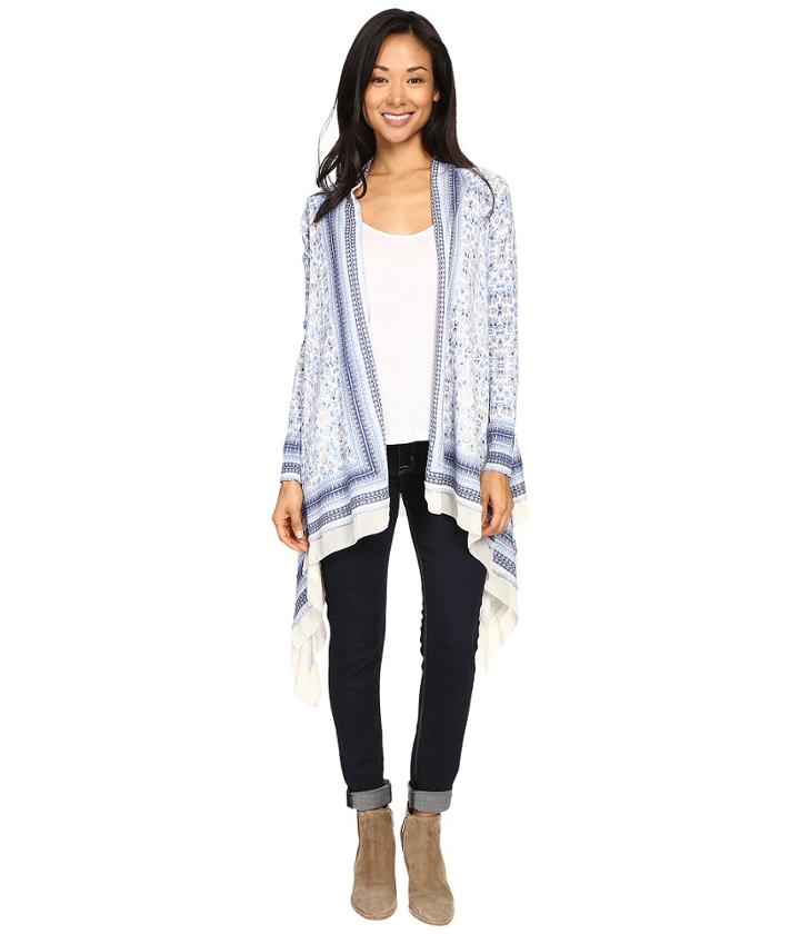 Lucky Brand - Scarf Print Cardigan