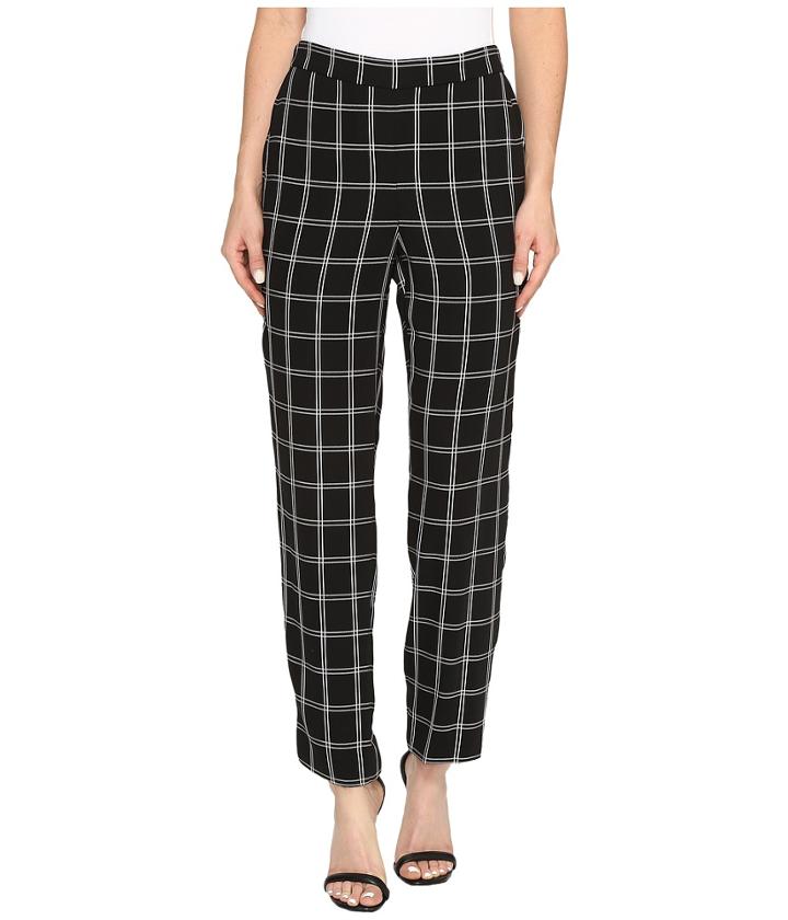 Vince Camuto - Windowpane Soft Pull-on Slim Leg Pants