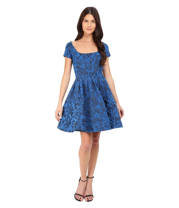 Zac Posen - Cap Sleeve Fit Flare Dress