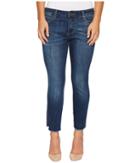 Kut From The Kloth - Petite Reese Ankle Straight W/ Frey Hem In Upheld W/ Dark Stone Base Wash