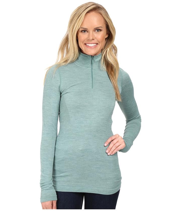 The North Face - Long Sleeve Go Seamless Wool 1/4 Zip