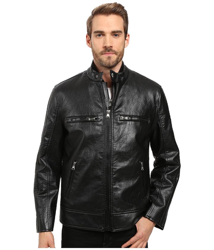 Marc New York By Andrew Marc - Anson Racer Distressed Faux Leather 3-in-1 Jacket With Removable Vest