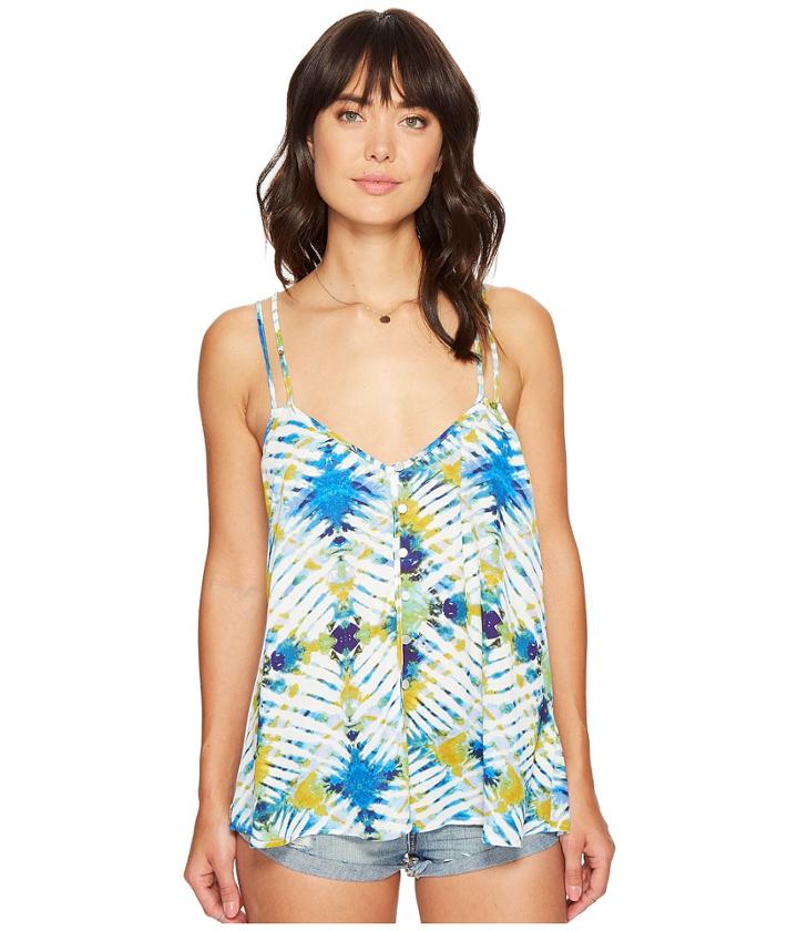 Jack By Bb Dakota - Beckham Desert Oasis Printed Poly Cdc Cross Strap Tank Top