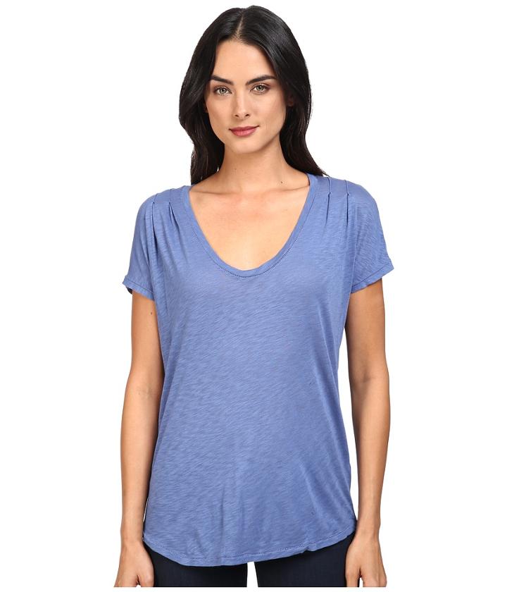 Splendid - Slub Tees Pleat Shoulder Top