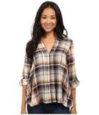 B Collection By Bobeau - Maisie Hidden Placket Woven Blouse