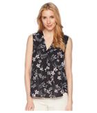 Vince Camuto - Sleeveless Botanical Floral V-neck Blouse
