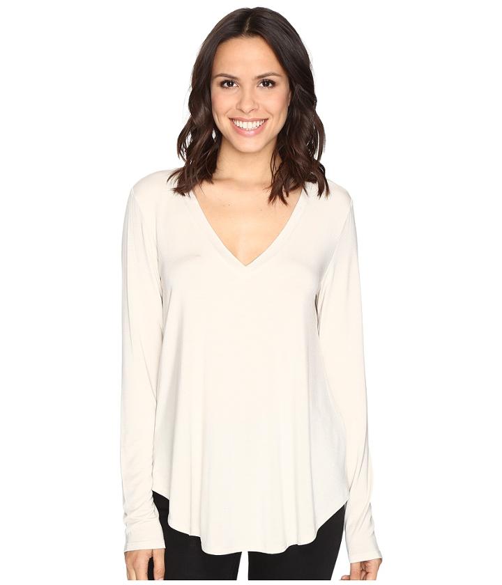 Heather - Long Sleeve V-neck Tee