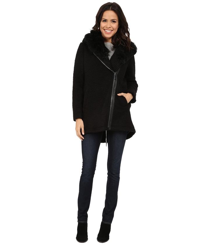 Vince Camuto - Fur Hood Sweater Coat J8241