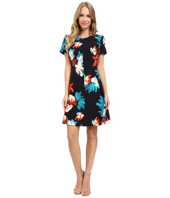 Ellen Tracy - Short Sleeve Fit Flare Dress