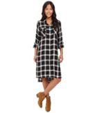 Blank Nyc - Plaid Long Shirtdress In Old Polaroid