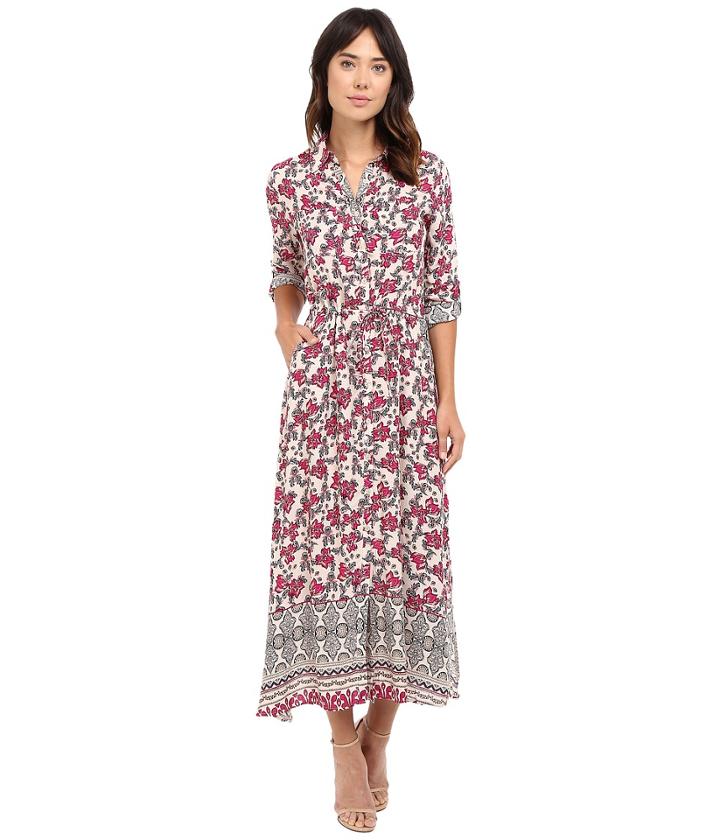 Brigitte Bailey - Eris Printed Dress With Lace Inset