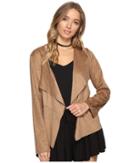 Jack By Bb Dakota - Joline Drape Front Perforated Faux Suede Jacket