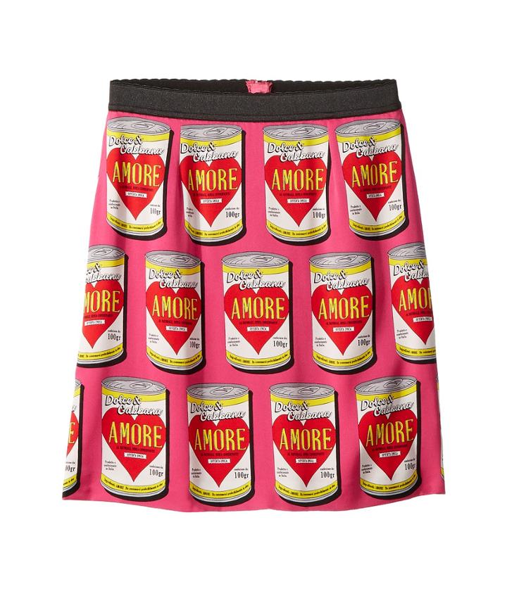 Dolce &amp; Gabbana Kids - Charmeuse Love Skirt