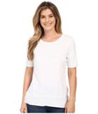 Dylan By True Grit - Soft Slub Short Sleeve Tee W/ Whispy Soft Rib Trim
