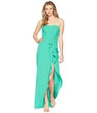 Halston Heritage - Strapless Ruffle Front Gown