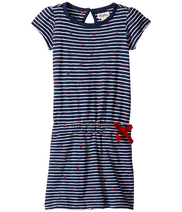 Hatley Kids - Embroidered Anchors Drop Waist Dress