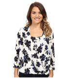 Nydj Petite - Petite Drape Front Blouse With Built In Cami