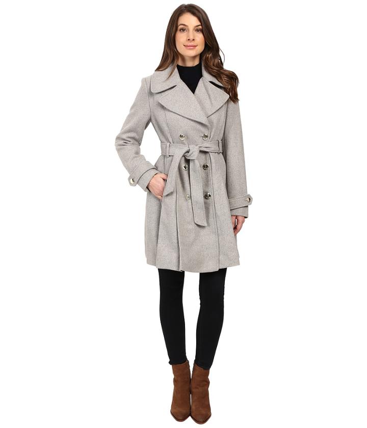 Jessica Simpson - Double Breasted Trench Jacket W/ Pleated Skirt