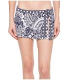 Tommy Bahama - Paisley Paradise Skirted Hipster Bikini Bottom