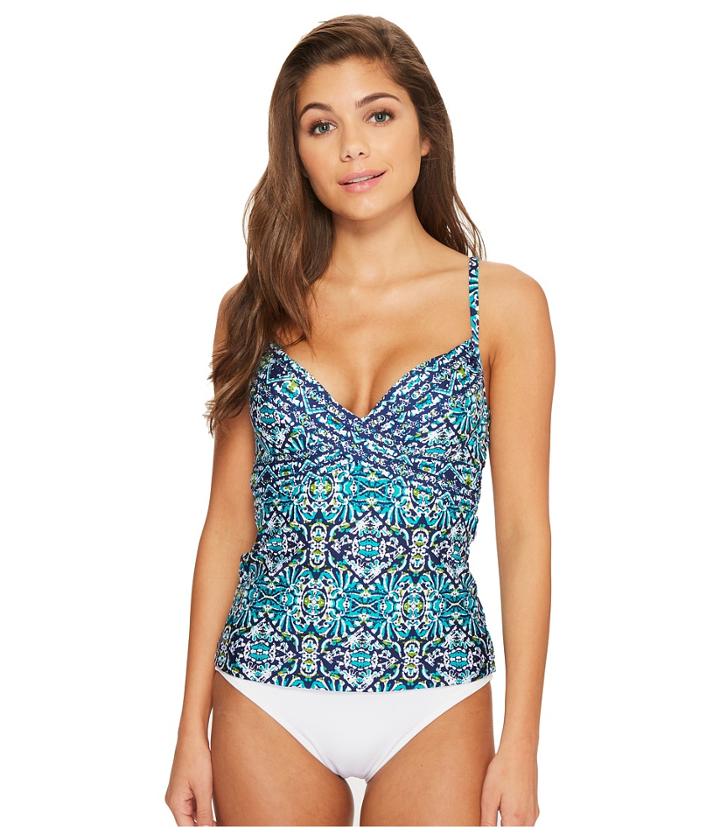 La Blanca - Tuvalu Underwire Wrap Over The Shoulder Tankini Top