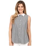 Calvin Klein - Stripe Top With Pleat Back