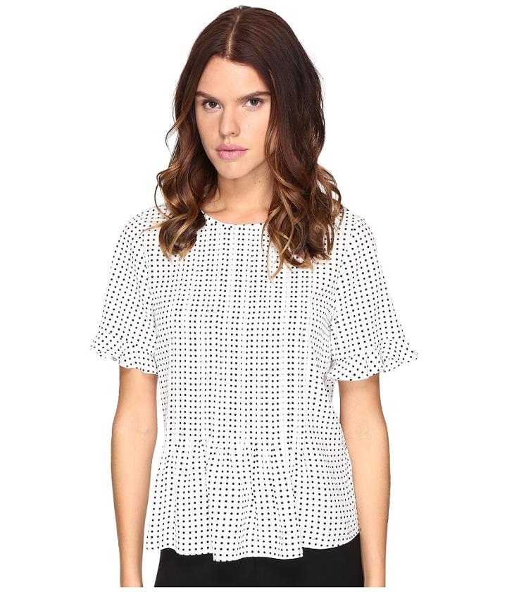 Kate Spade New York - Pin Dot Pintuck Top